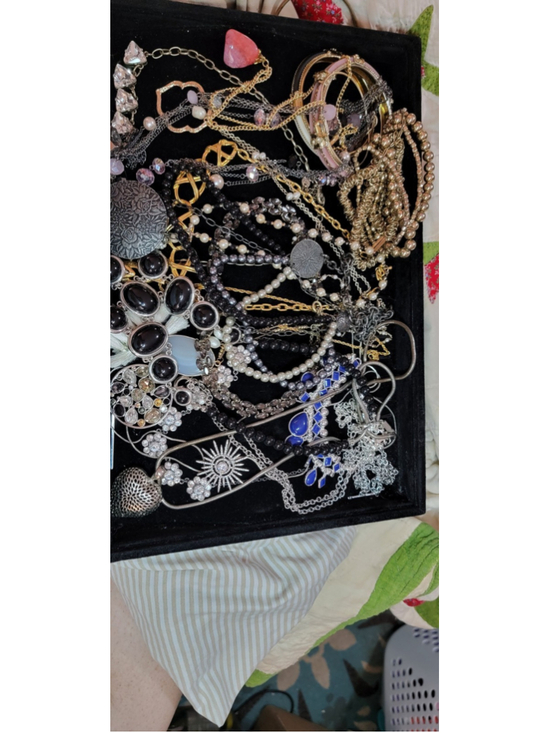 Estate Jewelry - Vintage & Designer Jewelry Lot Chunky Statement Necklaces Rhinestone Resel